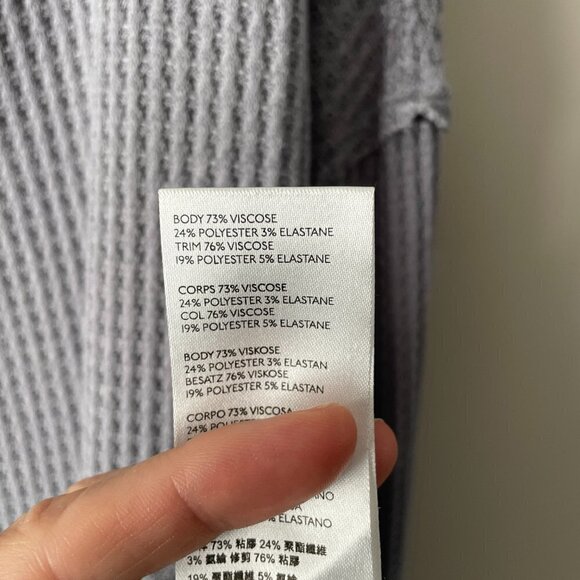 Free People North Short Thermal Tunic Shirt Long Sleeve Pullover Purple Small - Picture 5 of 7